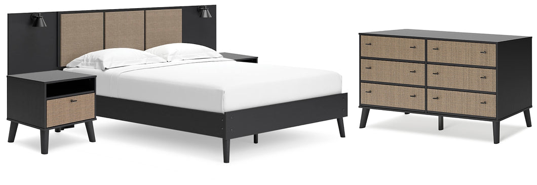 Ashley Express - Charlang Full Panel Platform Bed with Dresser and 2 Nightstands