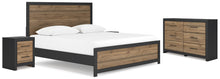 Load image into Gallery viewer, Vertani King Panel Bed with Dresser and 2 Nightstands
