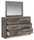 Graystorm Twin Panel Storage Bed with Mirrored Dresser