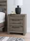 Graystorm Queen Panel Bed with Mirrored Dresser and Nightstand