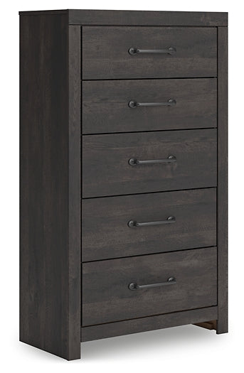 Hollivern Twin Panel Storage Bed, Dresser, Mirror, Chest and Nightstand