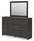 Hollivern Queen Panel Bed, Dresser and Mirror