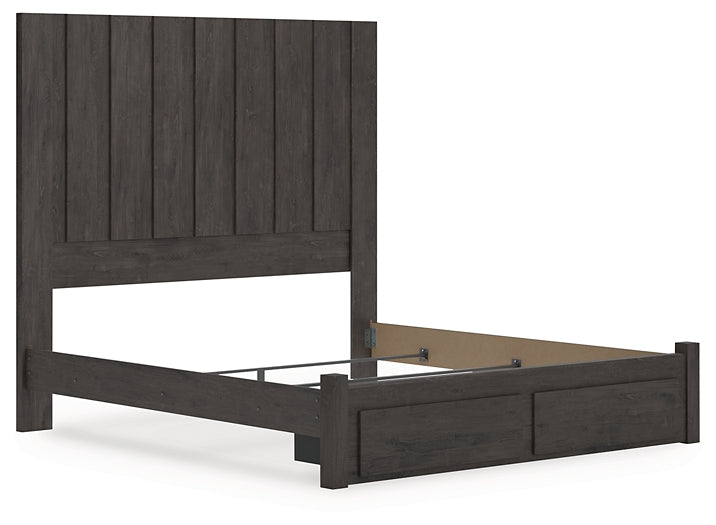 Fraluna King Panel Storage Bed, Dresser and Mirror