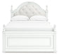 Kozlani Full Upholstered Panel Storage Bed, Dresser and Mirror