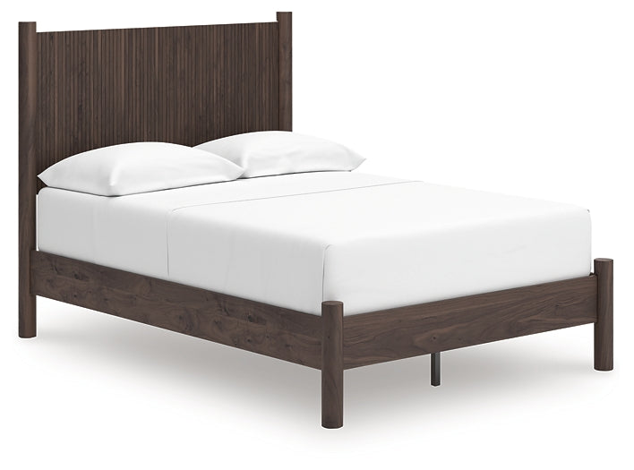 Pamytta Full Panel Platform Bed, Dresser, Mirror and Nightstand