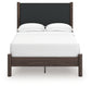 Pamytta Full Upholstered Panel Platform Bed, Dresser and Mirror