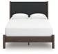 Pamytta Queen Upholstered Panel Platform Bed, Dresser, Mirror and Nightstand