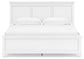 Fortman King Panel Bed with Mirrored Dresser, Chest and Nightstand