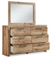 Hyanna Full Panel Bed with 1 Side Storage, Dresser, Mirror, Chest and Nightstand
