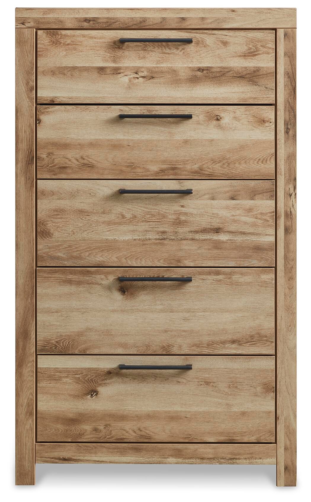 Hyanna Full Panel Bed with 1 Side Storage, Dresser, Mirror, Chest and Nightstand