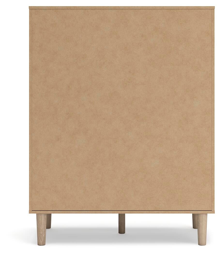 Cielden Full Panel Bed with Mirrored Dresser, Chest and Nightstand