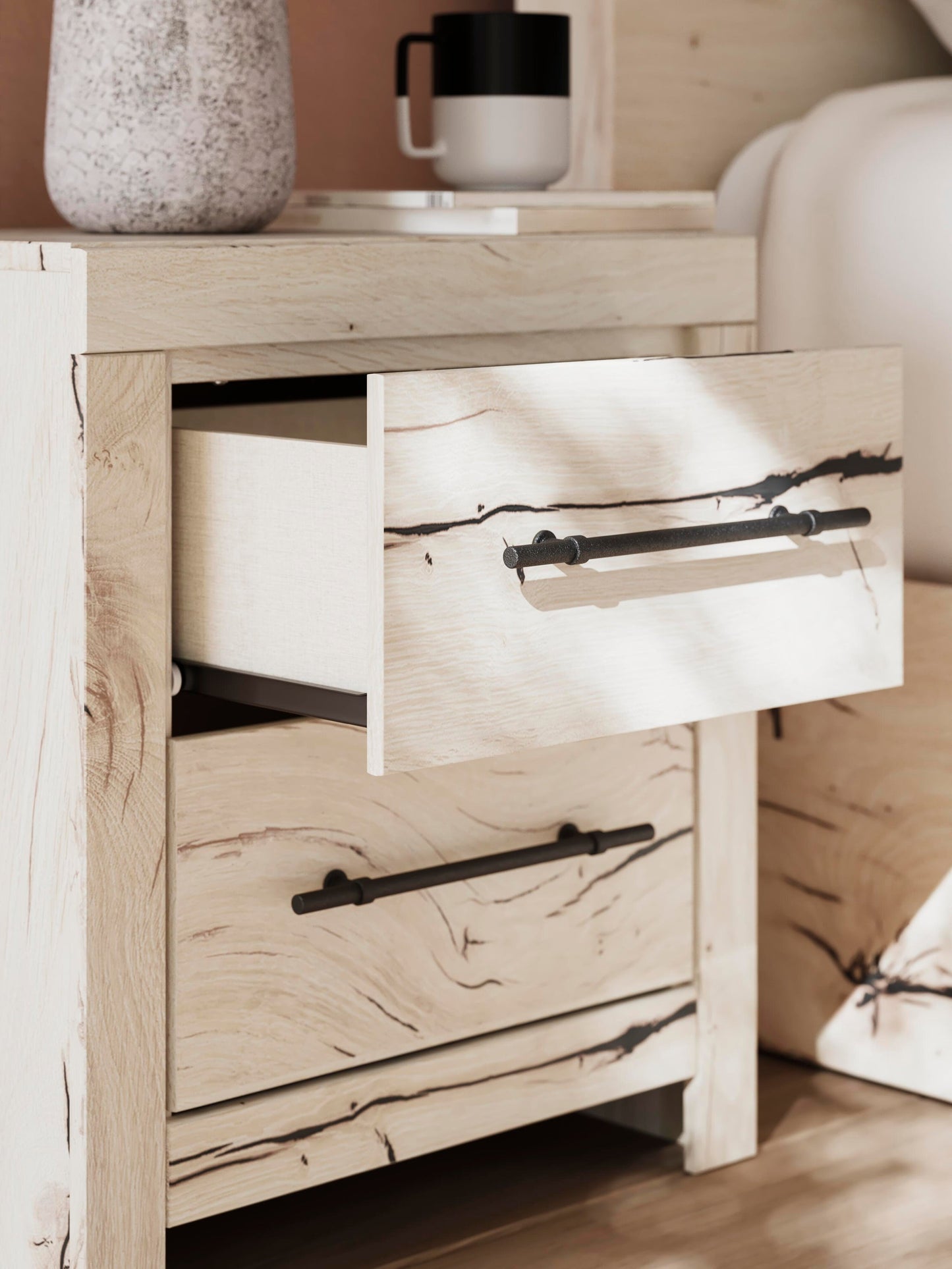 Lawroy Queen Panel Bed, Dresser, Mirror and Nightstand