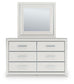 Birmonton Queen Upholstered Panel Platform Storage Bed, Dresser, Mirror and Nightstand