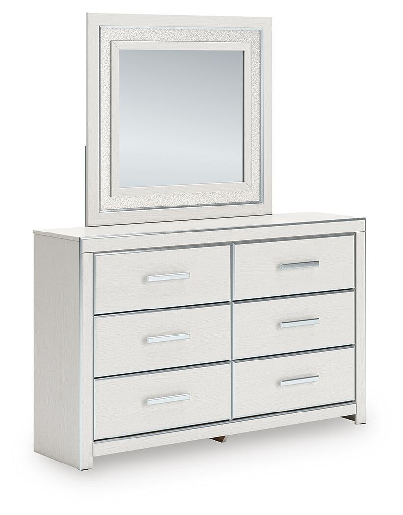 Birmonton Queen Upholstered Bed, Dresser, Mirror and Nightstand