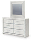 Birmonton King Upholstered Panel Bed, Dresser, Mirror, Chest and Nightstand