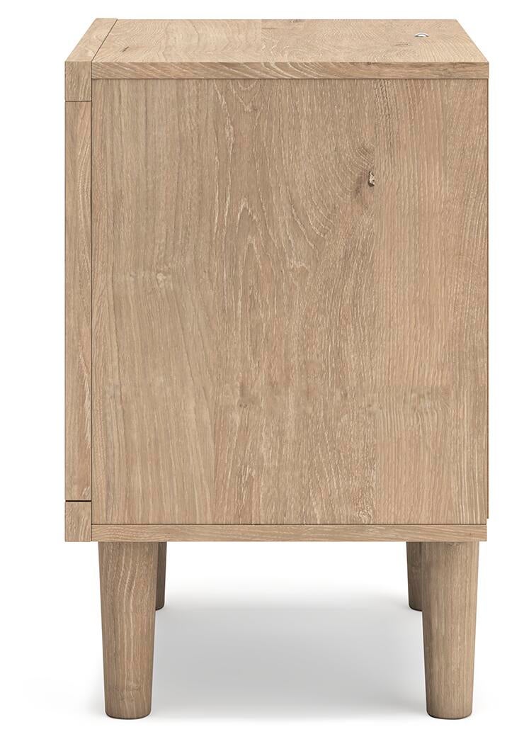 Cielden King Upholstered Bed with Roll Slats, Dresser, Mirror, Chest and Nightstand