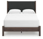 Cadmori Queen Upholstered Panel Bed, Dresser, Mirror and Nightstand