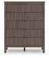 Cadmori Full Upholstered Panel Bed, Dresser, Mirror, Chest and Nightstand