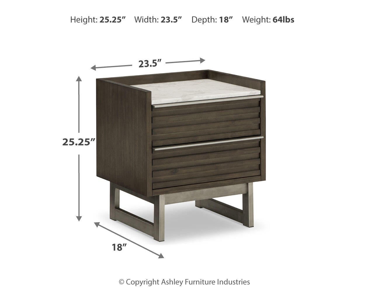 Ashley Express - Arkenton Two Drawer Night Stand