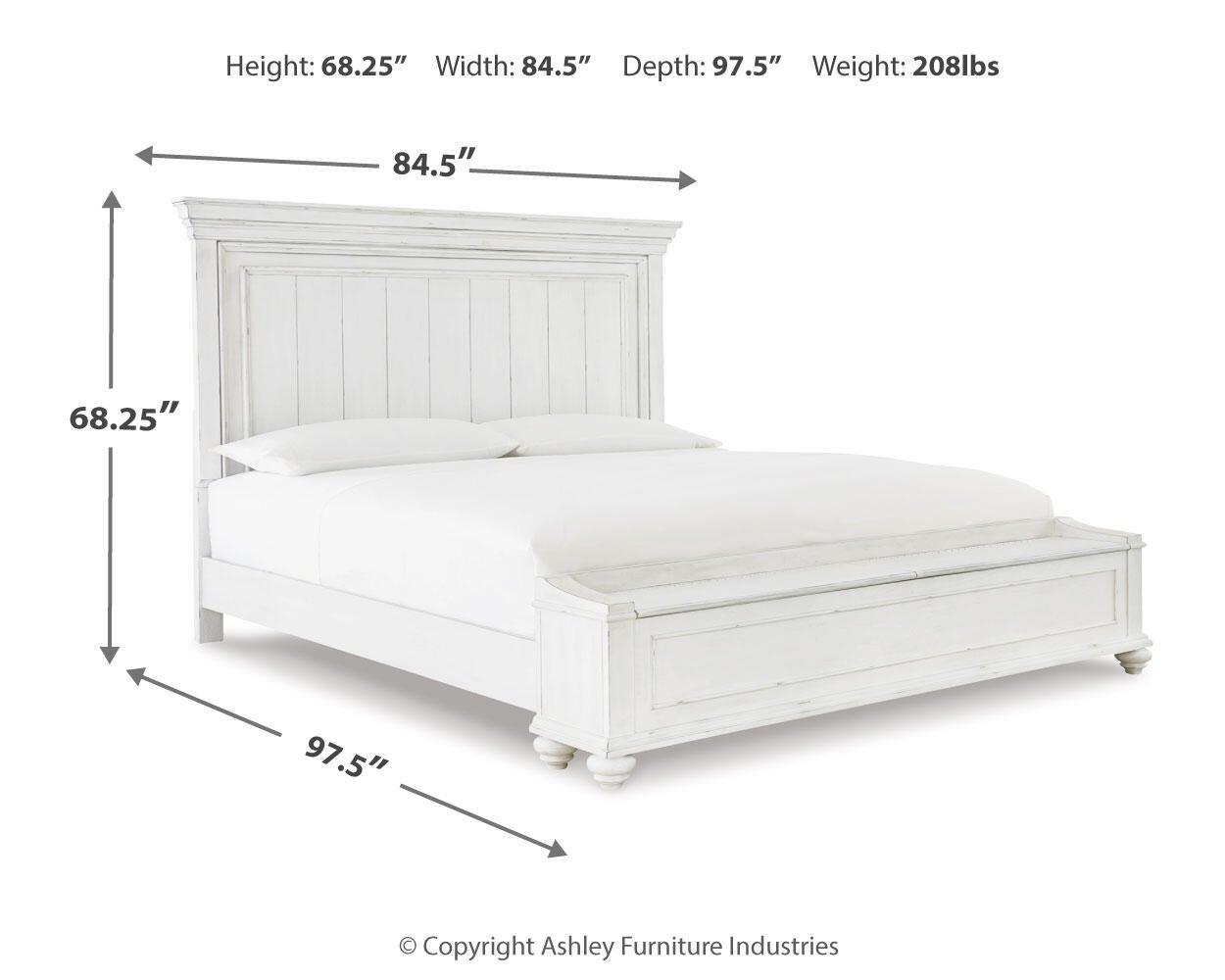 Kanwyn Queen Panel Bed, Dresser and Mirror