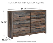 Load image into Gallery viewer, Drystan Six Drawer Dresser
