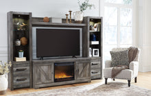 Load image into Gallery viewer, Wynnlow 4-Piece Entertainment Center with Electric Fireplace
