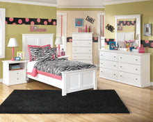 Load image into Gallery viewer, Bostwick Shoals Twin Panel Bed with Mirrored Dresser, Chest and Nightstand
