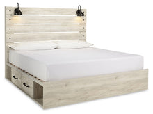 Load image into Gallery viewer, Cambeck  Panel Bed With 2 Storage Drawers With Mirrored Dresser
