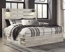 Load image into Gallery viewer, Cambeck Queen Panel Bed with 2 Storage Drawers with Mirrored Dresser and 2 Nightstands
