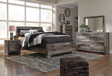 Load image into Gallery viewer, Derekson Queen Panel Bed with Mirrored Dresser, Chest and Nightstand
