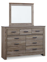 Load image into Gallery viewer, Zelen King/California King Panel Headboard with Mirrored Dresser
