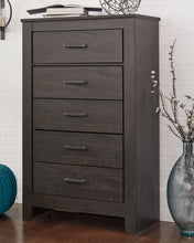 Load image into Gallery viewer, Brinxton Queen Panel Bed with Mirrored Dresser, Chest and 2 Nightstands
