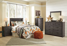 Load image into Gallery viewer, Brinxton Full Panel Headboard with Mirrored Dresser and Chest
