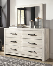 Load image into Gallery viewer, Cambeck King Panel Bed with 2 Storage Drawers with Mirrored Dresser
