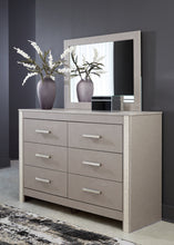Load image into Gallery viewer, Surancha Full Panel Bed with Mirrored Dresser and 2 Nightstands
